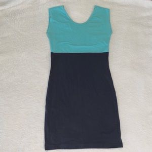 American Apparel colorblock bodycon mini dress